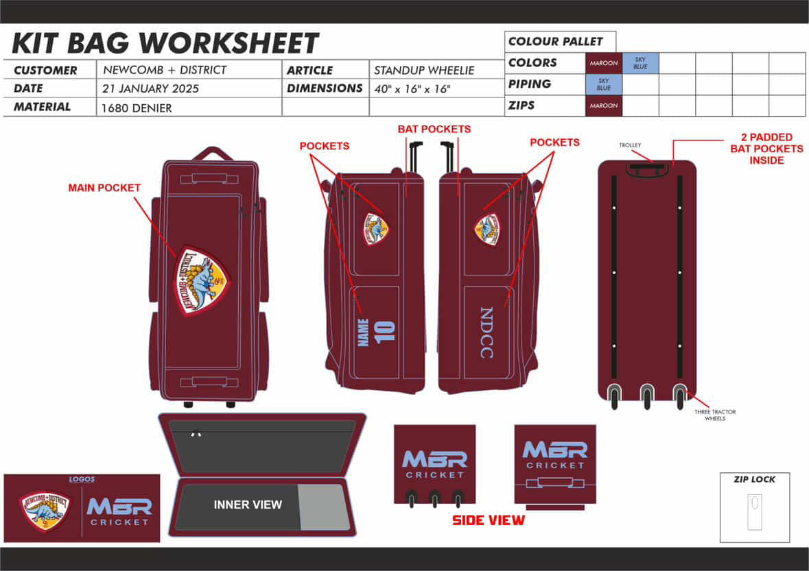 NDCC Custom Wheel Bag Player Edition